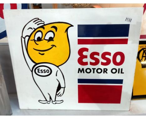 A double sided Esso Motor Oil sign, 69 x 60 cm, COLLECT ONLY.