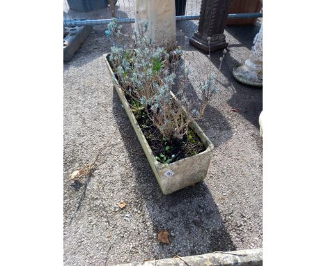 A weathered concrete trough, 93 x 22 cm, COLLLECT ONLY