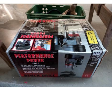 A boxed performance power CH10 bench drill COLLECT ONLY