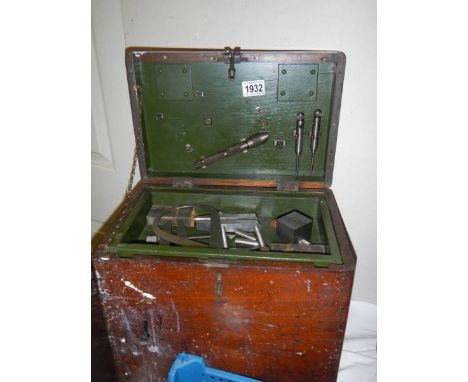 A mahogany chest full of interesting tools, COLLECT ONLY.