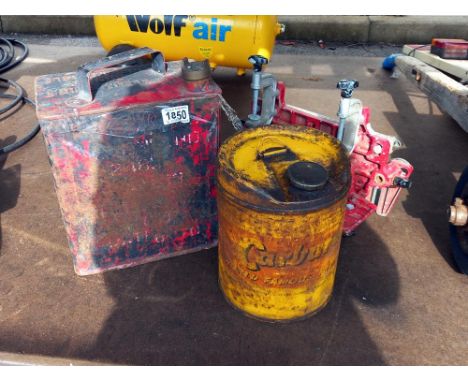 A BP petrol can with brass cap etc., COLLECT ONLY.