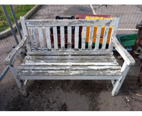 A four foot by two foot garden bench, COLLECT ONLY.