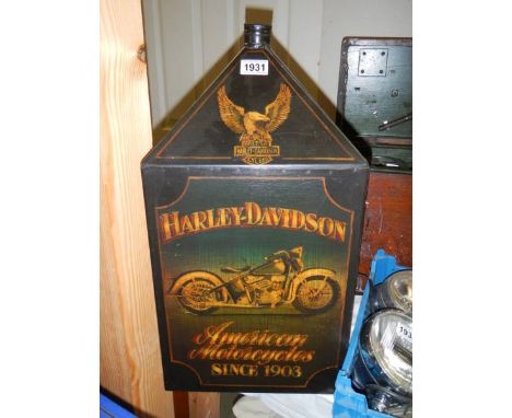 A large 20th century oil can with Harley Davidson inscription, COLLECT ONLY.