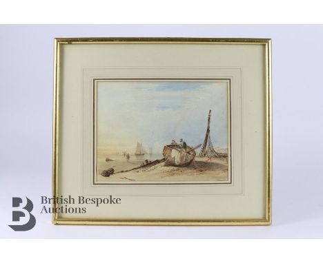 Three 20th century watercolours, including Irwin John Bevan (1852-1940) watercolour titled Kethole Reach Medway approx 23w x 