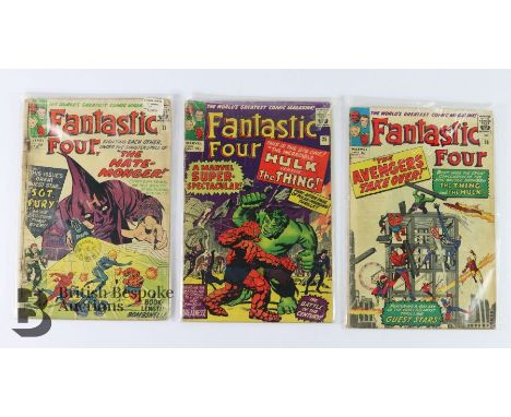 1964 Marvel Comics - Fantastic Four #21, "The Hate Monger", #25 "Hulk vs The Thing", #26 "The Avengers Take Over", written by