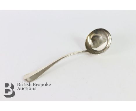 Edward VII silver rat-tail ladle, London hallmark dated 1939, mm Josiah Williams &amp; Co, approx 250 gms.&nbsp;