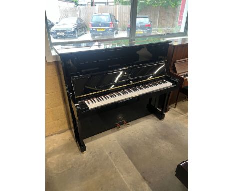 Steinway (c2020) A Model V upright piano in a traditional bright ebonised case; together with a stool. 