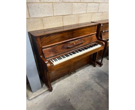 Steinway (c1938) A Model Z upright piano in a walnut case; together with a duet stool. IRN:&nbsp;7FMKMDA2 