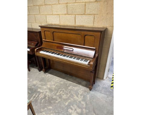 Steinway (c1927) A Model K upright piano in a mahogany case; together with a duet stool. IRN:&nbsp;57XXE6EV 