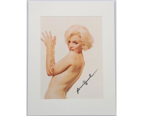  Andy Warhol - Marylin Monroe Hand signed by Andy Warhol in black marker on the front of a vintage photograph from the Last S