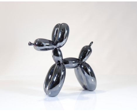  Jeff Koons (after) Balloon dog Black Editions Studio. - Period: Xxth - Sizes: H 300 mm L 300 mm - Weight (K): 1,8kg - Condit