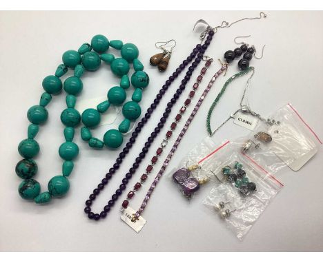 An Assortment of Modern Jewellery, to include Gemporia gilt coloured stone set tennis style bracelet with authenticity card, 