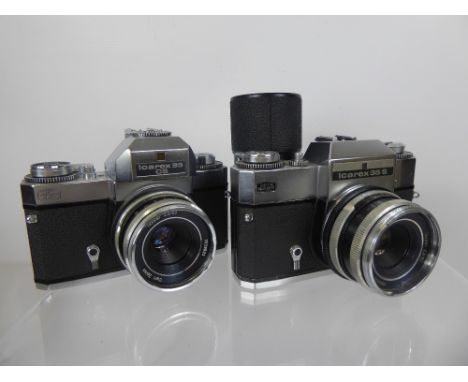 Icarex 35S Camera 50/2.8 and Lenses, Icarex 35 CB 50/2.8 135/4 Super Dynarex.