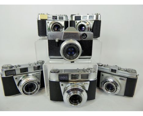 Kodak Cameras Retinette 1, 11S 11B a/f, Instamatic  Reflex (battery cover missing) 2 x 1B + Retinette 1B (1 shutter u/s).