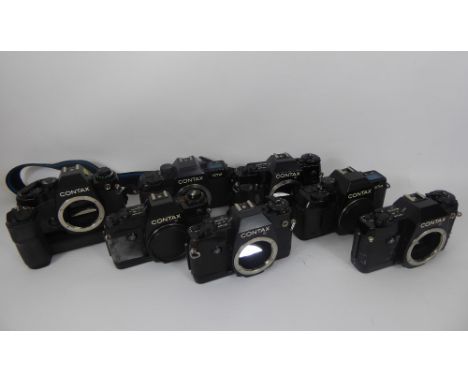Contax Camera Bodies, 4 x Contax 137 MA Quartz, 1 x Contax 159 mm, 2 x Contax 167 MT. (all af).