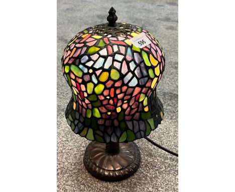 Tiffany inspired table lamp in the shape of a bell. [In a working condition] [32cm high] 