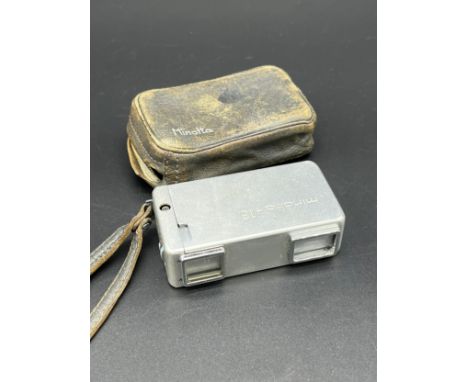 Vintage Minolta- 16 Spy camera with carry case. 