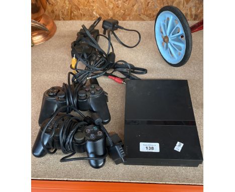 Slim line PS2 Console with cables and two controllers
