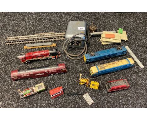 A Collection of locos , tender , diesel engine together with track and power unit 