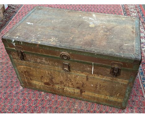 A Large vintage travel trunk 