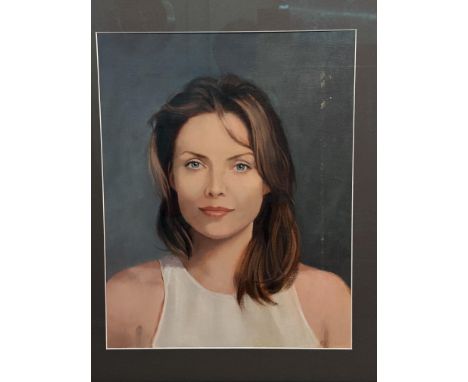 "R. WHITAKER - oil on board. Portrait of a lady. b 1929 - 2014. Salford, Manchester artist. unsigned 20x16 inches"Framed & mo