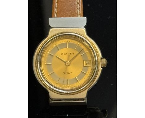 Ladies Zenith surf wristwatch date app at 3 o clock, very clean watch 