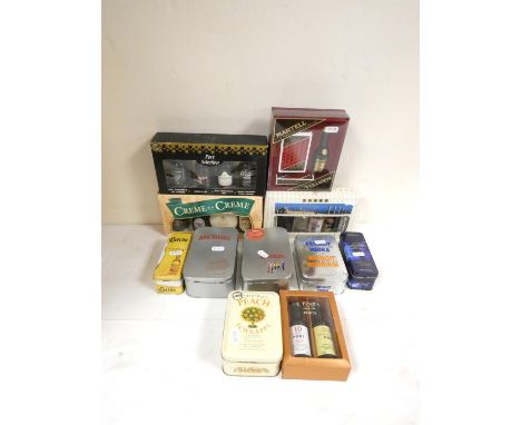 Collection of boxed 5cl mixed alcoholic miniatures to include Archers Peach Schnapps, Absolut Vodka, various ports etc.&nbsp;