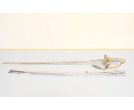 An 1822/1845 pattern Light Infantry Officer's sword, the fullered blade etched with V.R cypher, having ricasso marked Henry W