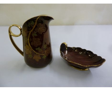 Carltonware Rouge Royale a jug and a dish
