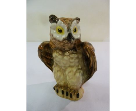 Goldscheider figurine of an owl, marks to the base, 15.5cm (h)