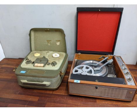 An Ultra Gerrard model 2000 record player and a Grundig  TK8 reel to reelLocation: GIf there is no condition report shown, pl