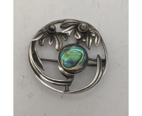A silver Liberty style opal set broochLocationIf there is no condition report shown, please request one