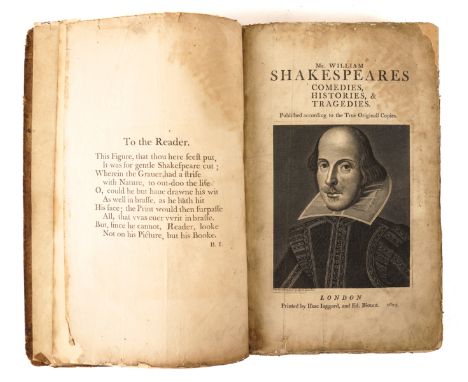 SHAKESPEARE, William (1564-1616). Comedies, Histories, &amp; Tragedies, London, [E. &amp; J. Wright, 1807], folio, engraved p