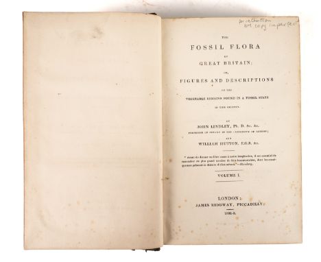 LINDLEY, John (1799-1865) &amp; William HUTTON (1797-1860).  The Fossil Flora of Great Britain, London, 1831-37, 3 volumes, 8