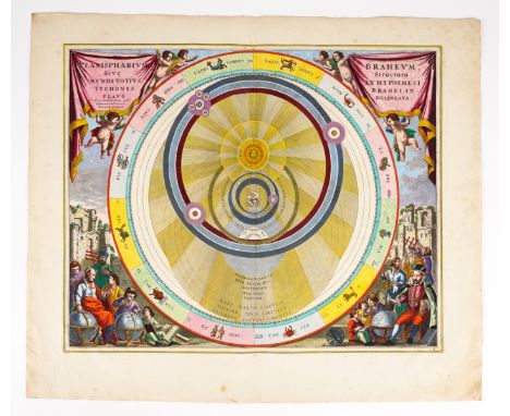 [CELLARIUS, Andreas (1596-1665)]. Planisphærium Braheum sive structura mundi totius, ex hypothesi Tychonis Brahei in plano de