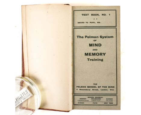 The Pelman System of Mind and Memory Training. London, [1914]. Numbers 1 - 12 bound in one volume, tall 8vo, contemporary red