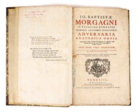 MORGAGNI, Giovanni Battista (1682-1771). Adversaria anatomica omnia, Venice, 1762, 6 parts in one volume, folio, 11 engraved 