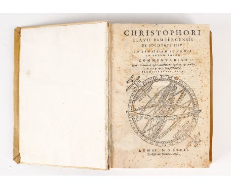 CLAVIUS, Christophorus (1537-1612). In sphaeram Ioannis de Sacro Bosco commentarius, Rome, 1581, large 8vo, woodcut diagrams 