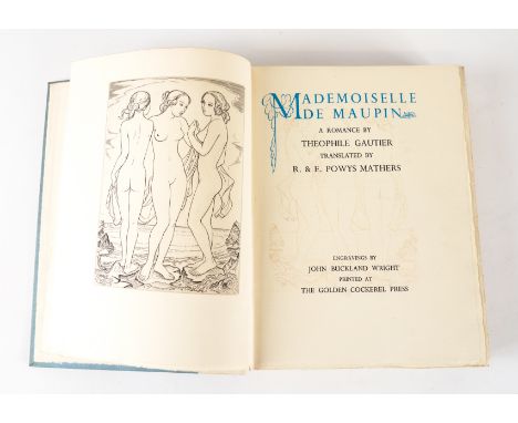 GOLDEN COCKEREL PRESS - Theophile GAUTIER (1811-72). Mademoiselle de Maupin, [Waltham St Lawrence], 1938, 4to, 8 engraved pla