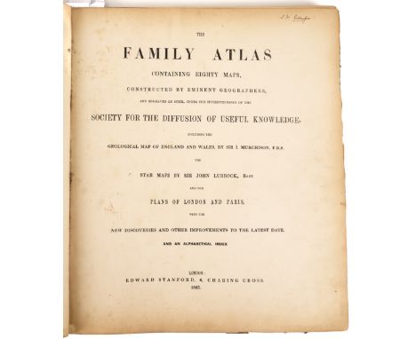 STANFORD, Edward (1827-1904, publisher) - The Family Atlas ... including the Geological Map of England and Wales, by Sir I. M