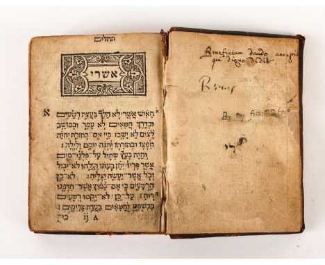 PSALTER, in Hebrew - Psalterium, Leiden: "Ex officina Plantiniana apud Franciscum Raphelengium," 1595, 16mo, woodcut ornament