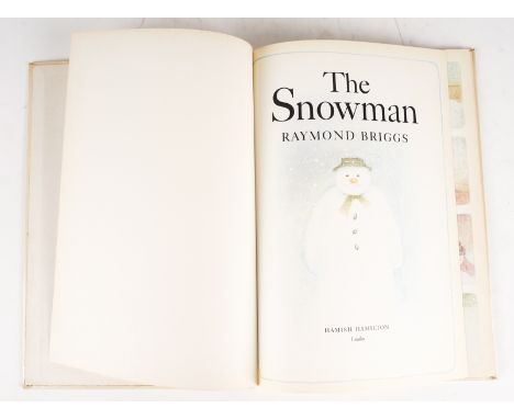 BRIGGS, Raymond (1934-2022).  The Snowman, London: Hamish Hamilton, 1978, small folio (300 x 210mm), coloured illustrations b