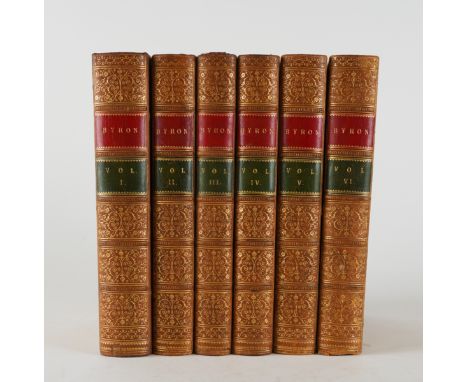 BYRON, Lord (1788-1824). The Poetical Works ... A New Edition, London, 1855-56, 6 volumes, large 8vo, attractively bound in f