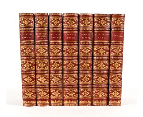 BINDINGS - Robert Smith SURTEES (1805-64).  [Selected Works], London, 1888 [or c.1888], 7 volumes, 8vo, 102 hand-coloured vig