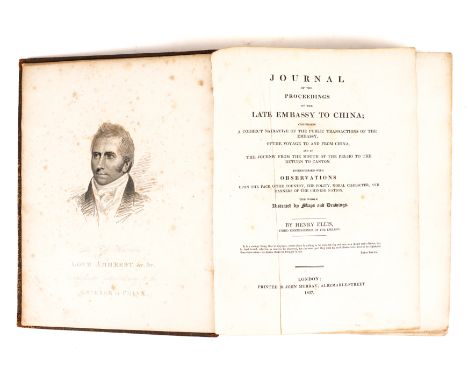 ELLIS, Henry (1788-1855). Journal of the Proceedings of the Late Embassy to China, London, 1817, 4to, 7 hand-coloured aquatin