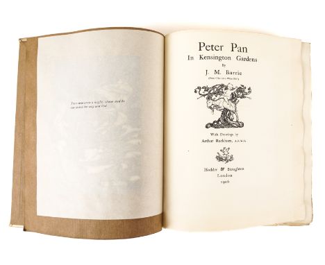 RACKHAM, Arthur (1867-1939, illustrator) - J. M. BARRIE. Peter Pan in Kensington Gardens, London, 1906, 4to, 50 mounted colou