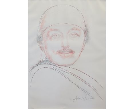 Andrew Vicari - Tennessee WilliamsDESCRIPTION: Sketch; Signed Andrew Vicari 2006 (lower Left); Sanguine et crayon noir sur pa