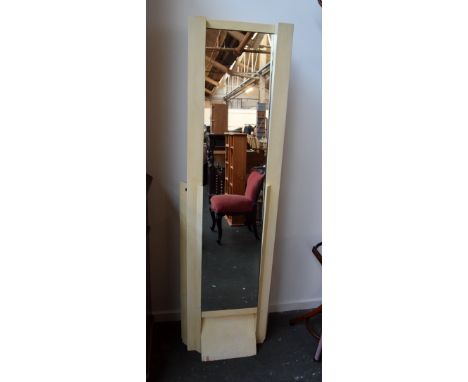 Art deco style dressing mirror in cream, 170cmH