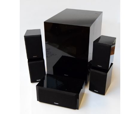 Tannoy HTS 5.0 speakers, two with wall mounts, with matching HTS Sub and owners manual