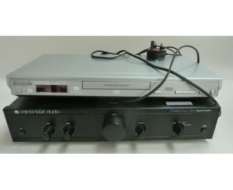A Cambridge Audio A1 mk3 amplifier together with a Panasonic cd/dvd player (af)
